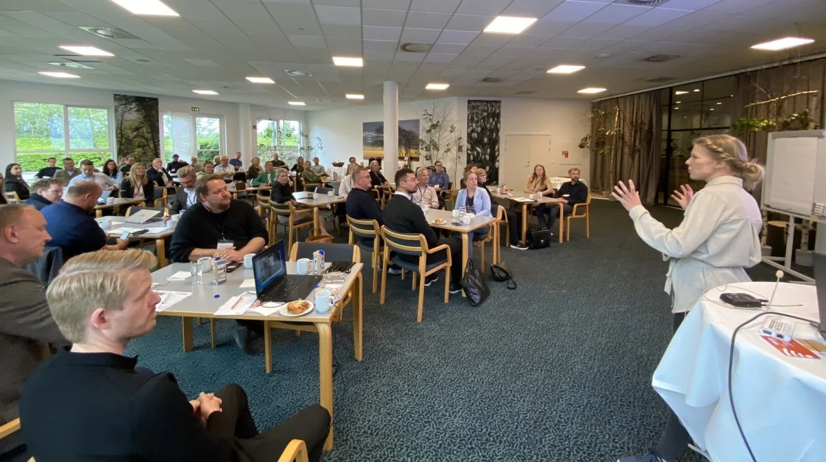 I dag var der kickoff for udstillere og presse forud for NutriFair-udstillingen, og projektleder for udstillingen Ida Brøgger Hahn kunne oplyse, at der allerede nu er tilmeldt 171 udstillere, som svarer til en belægning på omkring 70 procent. Det er langt flere end ved tidligere messer, oplyste hun. Foto: Per Jørgensen