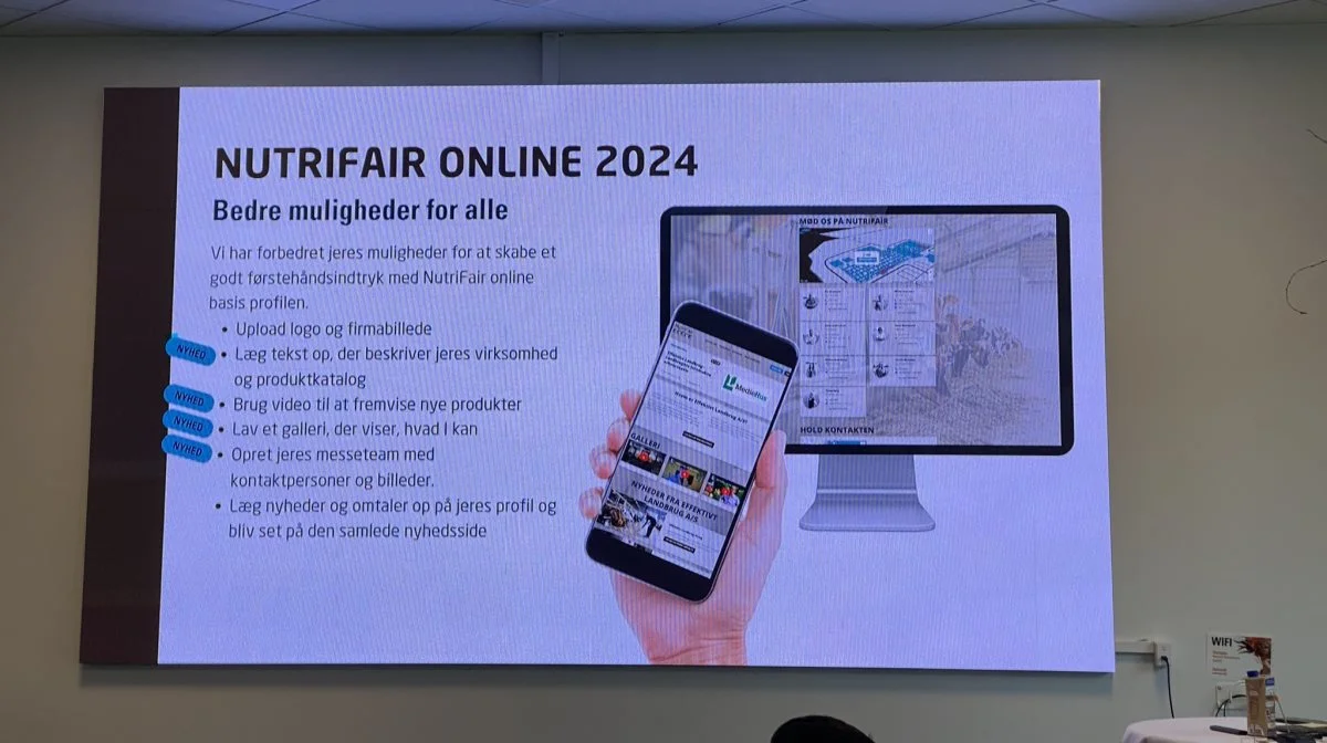 Ved hjælp af NutriFair Online kan man som besøgende planlægge sit messebesøg ud fra en interaktiv udstillerliste, sammensætte sit eget program, følge med i de seneste produktnyheder og tilbud samt gense dele af sceneprogrammet efter messen.