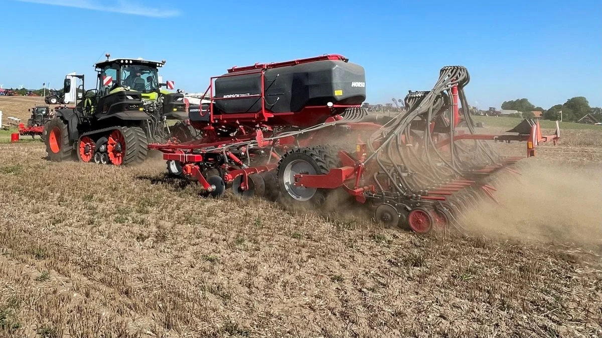 Horsch Focus 6 TD-såmaskinen fra importøren Weko Agro er en af en stribe maskiner, som virksomheden viser på Dansk Markdemo.

