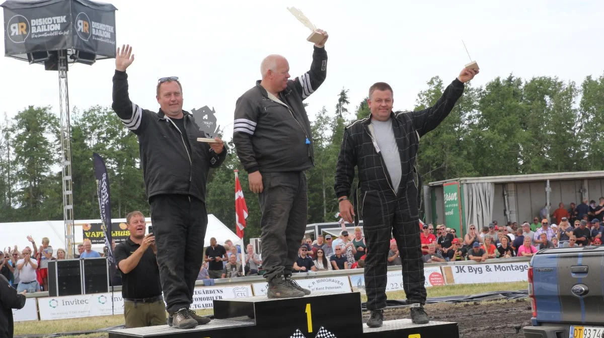 Vindere af Super Stock klassen. Henrik Svenningen, Lars Olesen og Kim Andersen.
