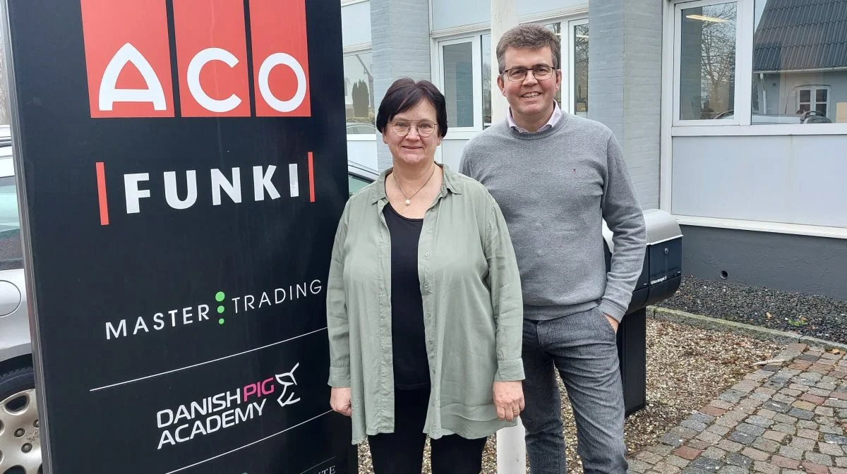 Salgsdirektør Torben Olesen, (th), og CEO Lene Bryde, (tv), står i spidsen for salg af de mange produkter, som ACO Funki i dag tilbyder i mere end 50 lande i verden. Foto: John Ankersen