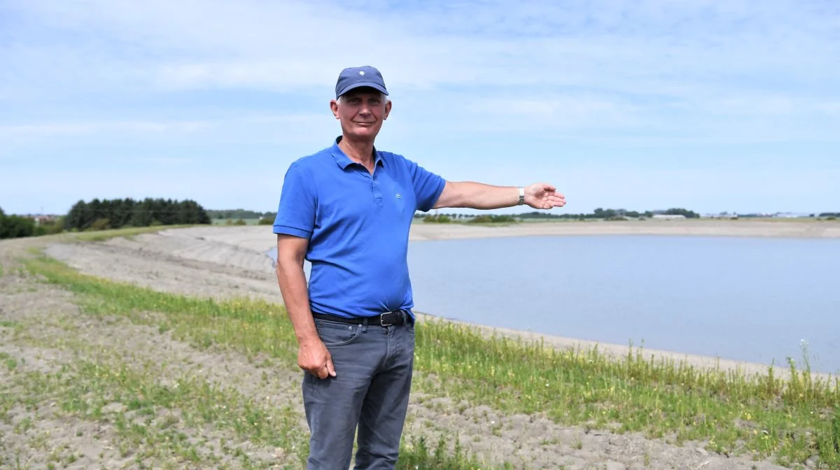 Rudolf Tornerhjelm er glad for at have fået sat skik på søprojektet ved Wrams Gunnarstorp. Det vil sikre vandforsyningen til 500 hektar jord fra 2025 via vand fra tre små bække, samt vand fra drænrør ved markerne i området. Foto: Cornelia Smet/European Union 2023
