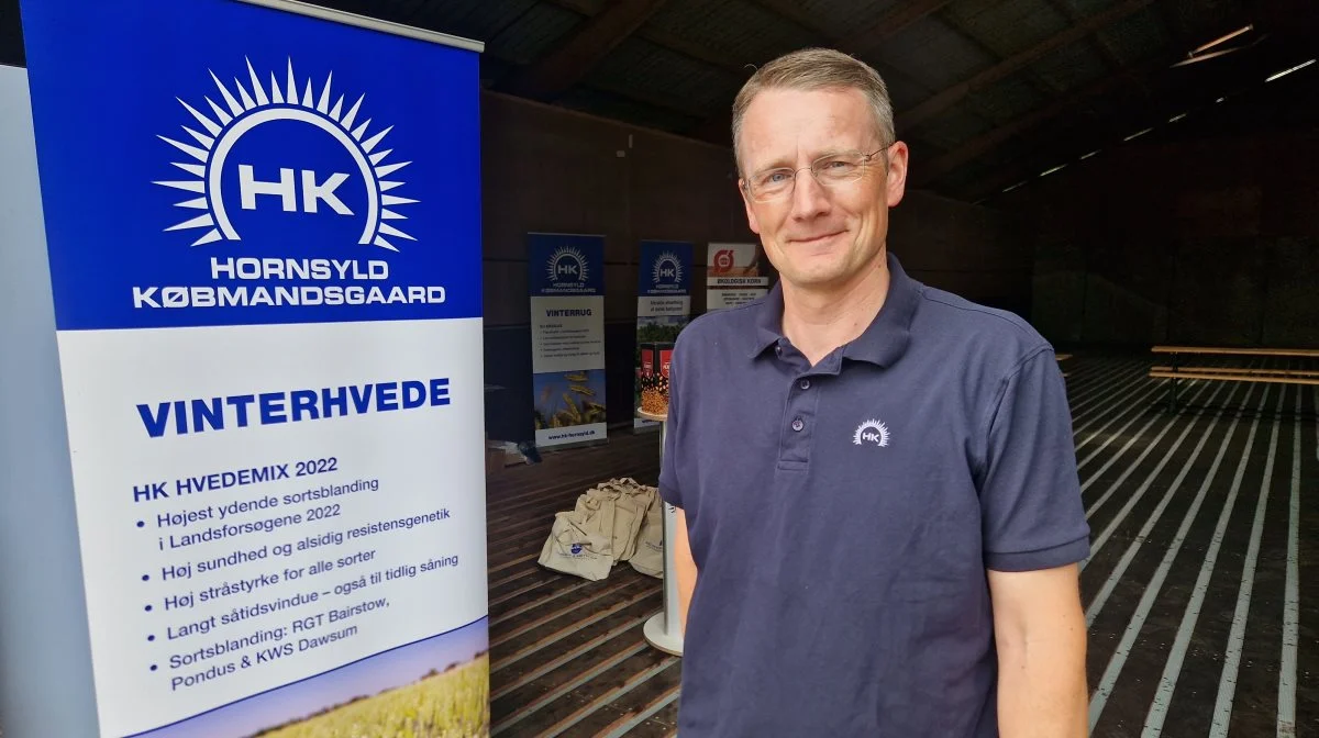 - Det er vigtigt, vi kan vise, at vi er til stede. Vi vil rigtig gerne vise vores sortiment, fortæller produktchef for planteavlen i Hornsyld Købmandsgaard, Kenneth Søbye.