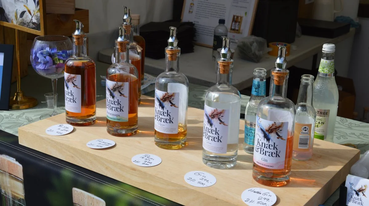 Firmaet Knæk & Bræk havde smagsprøver med på blandt andet deres gin.