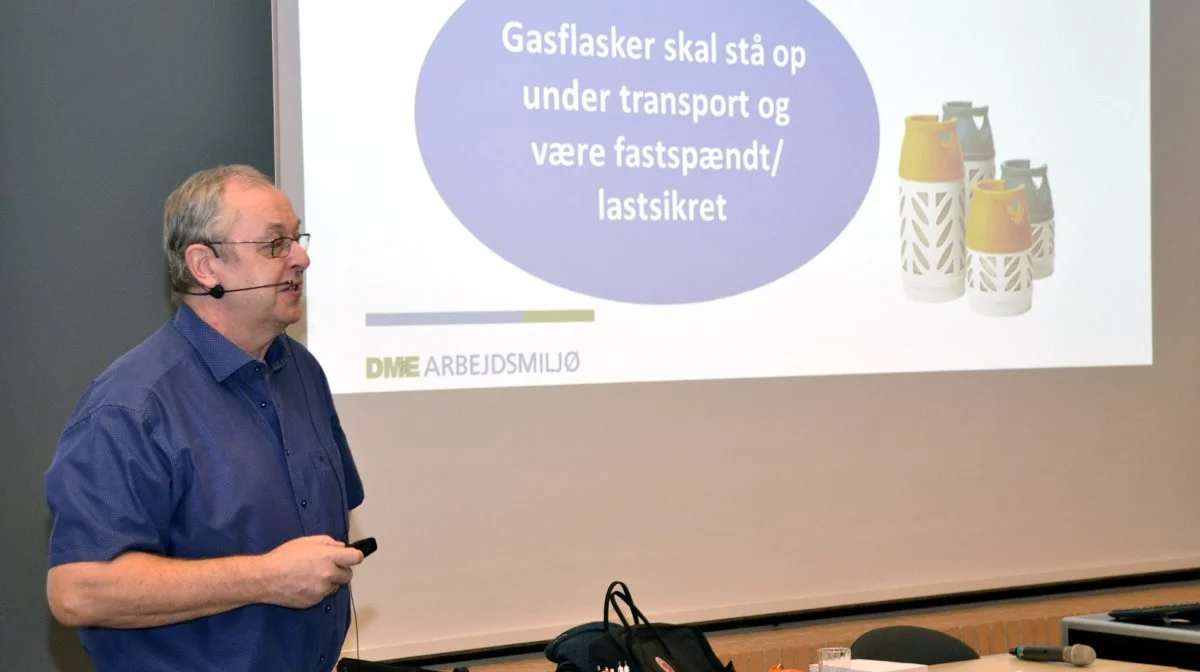 Sikkerhedsrådgiver Vagn Theilgaard, DM&E Arbejdsmiljø fra et tidligere kursus i transport af farlig gods. Arkivfoto