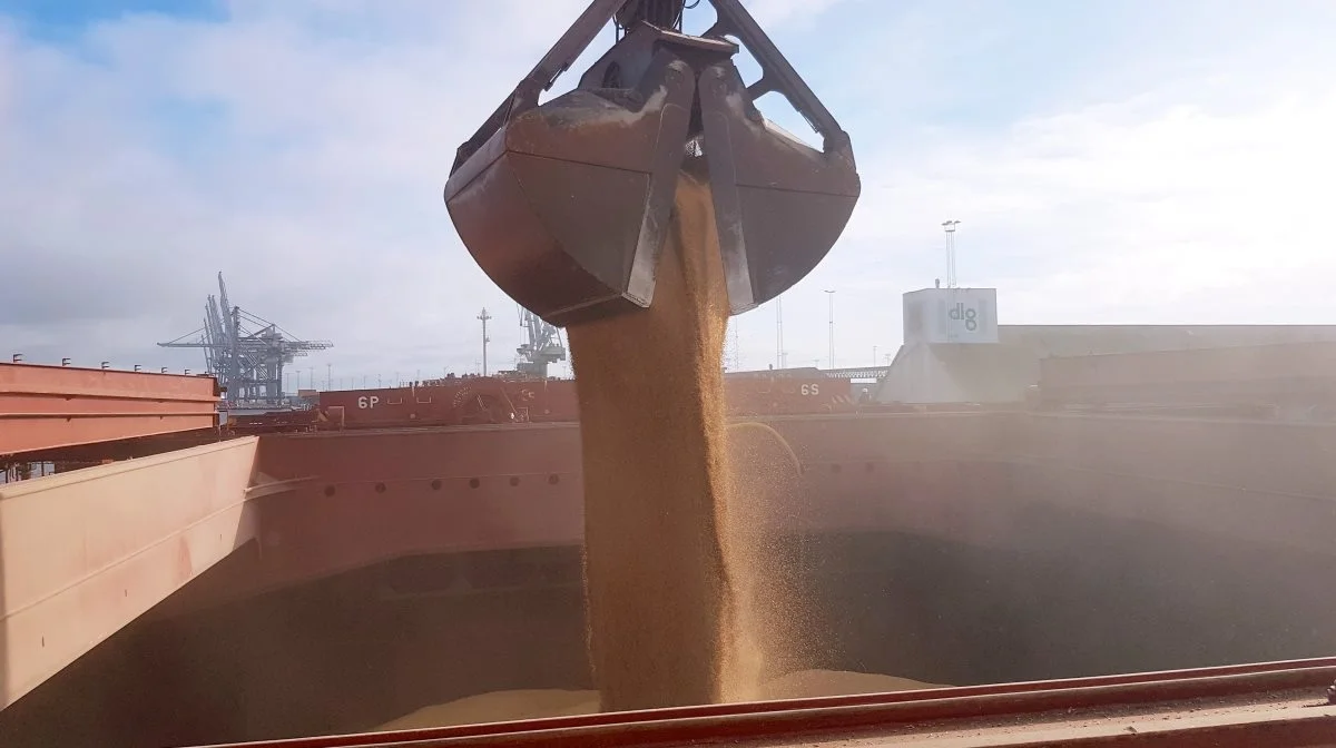 De to skibe, der sejlede ind i en havn i Ukraine lørdag, har kapacitet til at fragte 20.000 tons korn. Dette er et modelfoto, der ikke har noget med den aktuelle situation i Ukraine at gøre. Foto: DLG