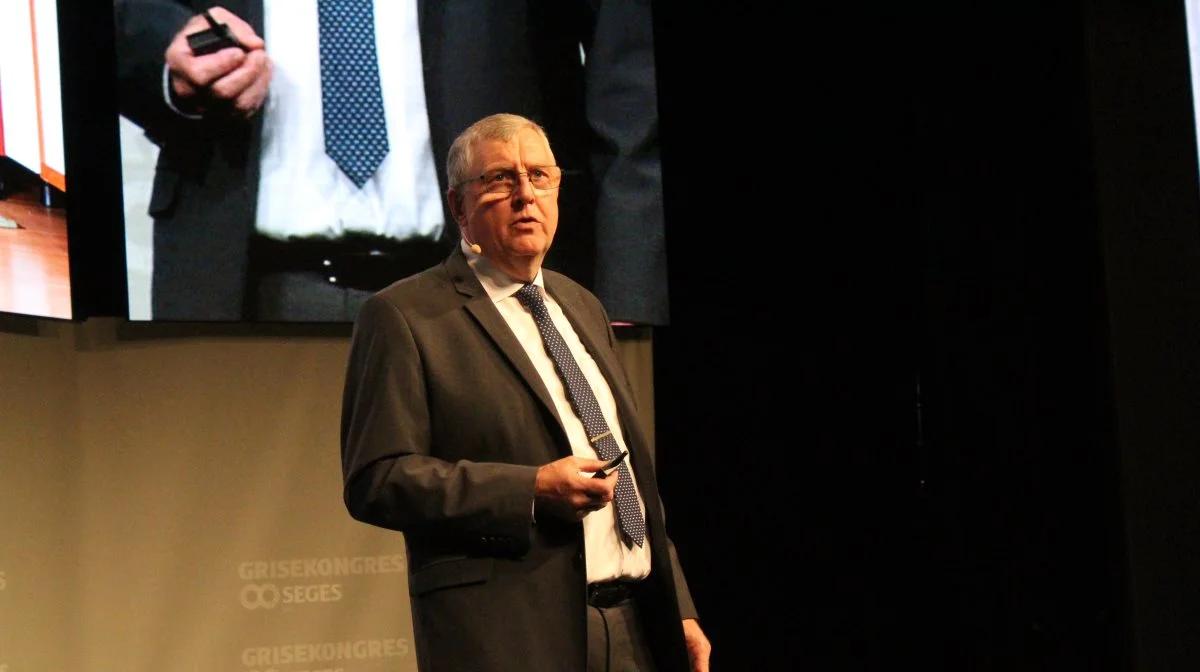 Formand for Landbrug & Fødevarer Gris, Erik Larsen, lovede på sidste års kongres, at Topigs Norsvin og Danish Genetics fremadrettet ville lov til at sponsere kongressen på lige fod med andre firmaer, og i år har de så fået lov. Arkivfoto 