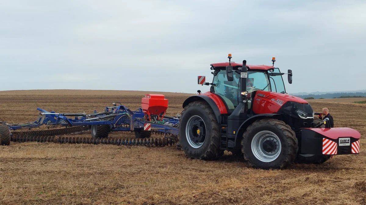 Stjernen i Case IH-demoturen var Case IH Optum 340 AFS Connect, der samtidig var Danmarkspremiere på modellen. Foto: John Ankersen