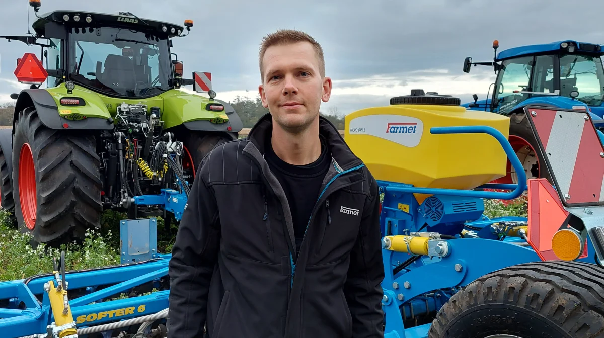 Carsten Nørgaard Mouridsen er indehaver af MidtVest Maskiner Aps, som han stiftede i starten af året og hvor han nu er importør og forhandler af maskinprogrammet fra tjekkiske Farmet. Foto: John Ankersen