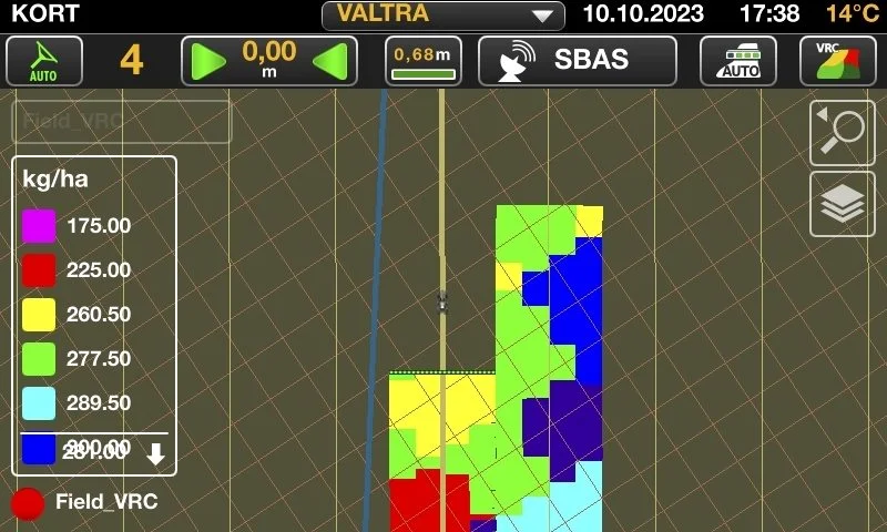 CropSat-data kan nu sendes trådløst til Valtra-traktoren. Det giver en række fordele, blandt andet bedre udnyttelse af Valtras præcisionsværktøjer.  Pressefoto