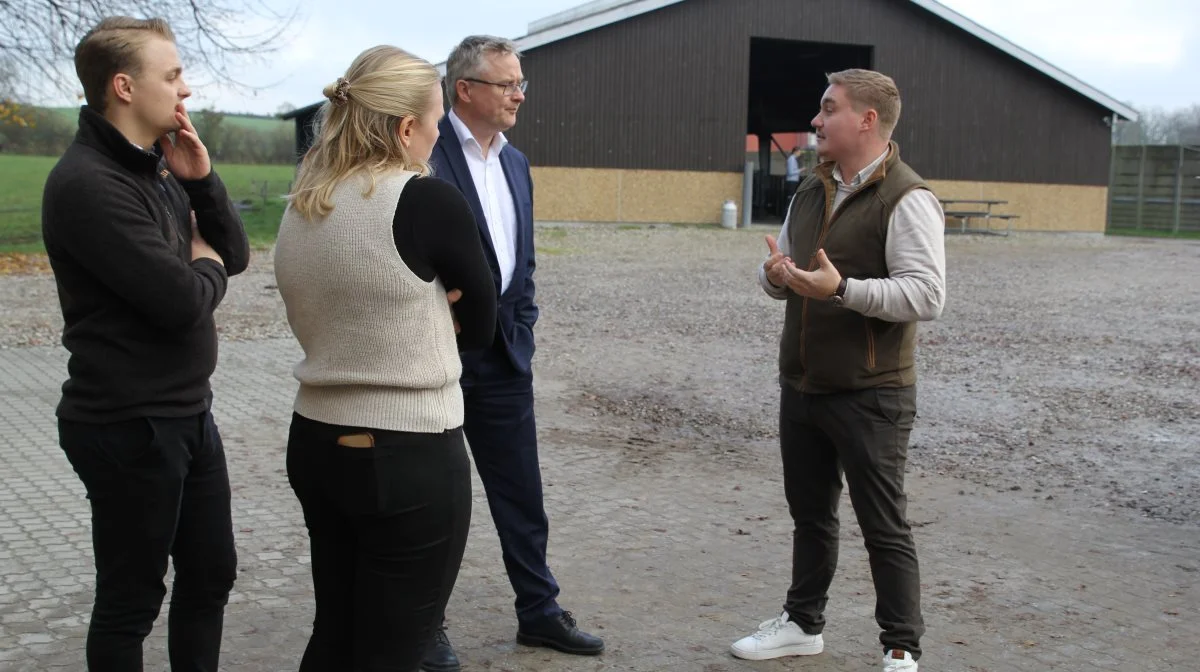 Fødevareminister Jacob Jensen lyttede til de unge agrarøkonomstuderende.