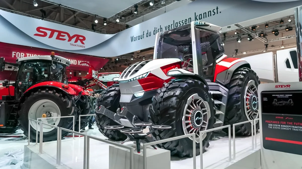 Steyr Hybrid CVT er baseret på den futuristiske Steyr Konzept, som kunne ses på Agritechnica 2019. Foto: Steyr