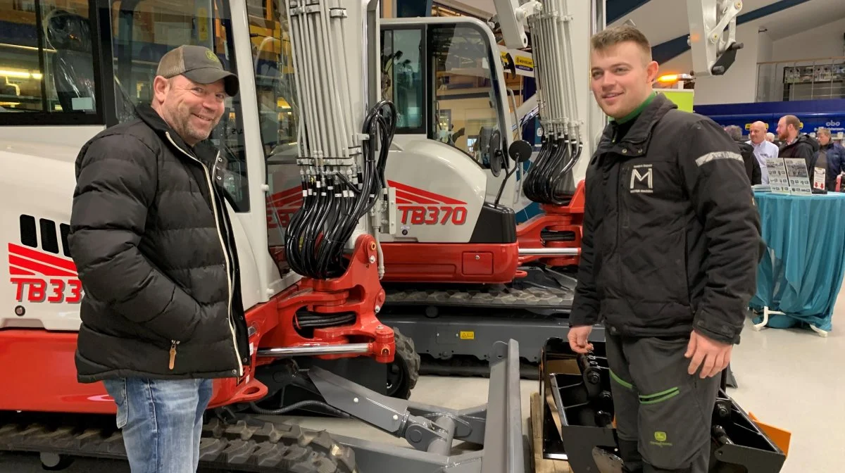 Jacob Hansen og Jonas Hansen, far og søn, fra Præstø var blandt gæsterne til åbent hus-arrangementet hos Bay Christensen. Foto: Jesper Hallgren