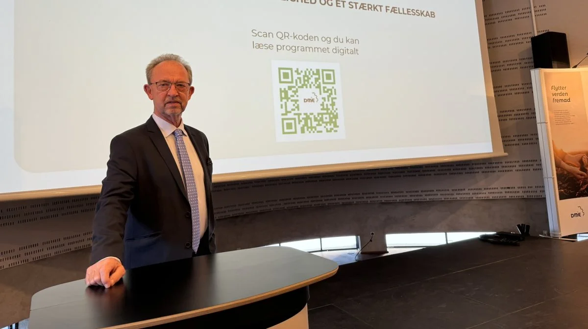 Formand for DM&E Søren Ulrik Sørensen aflagde beretning ved foreningens netop afholdte årsmøde. Foto: Per Jørgensen