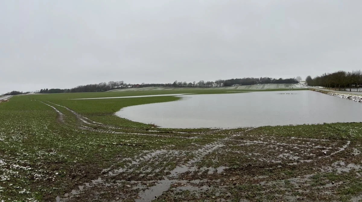 Tirsdag så markerne i Himmerland således ud. Foto: Kasper Stougård