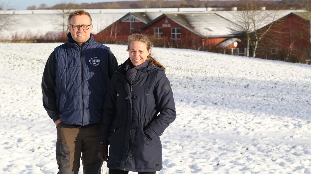 Maria og Claus Petersen, der er niende generation på ejendommen Maaling fra 1778. Fotos: Henriette Lemvig