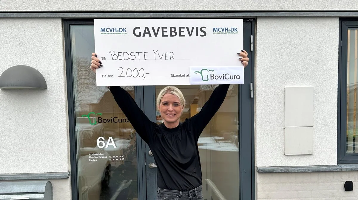 BoviCura sponsorerer 2.000 kroner til skuets bedste malkeorganer.