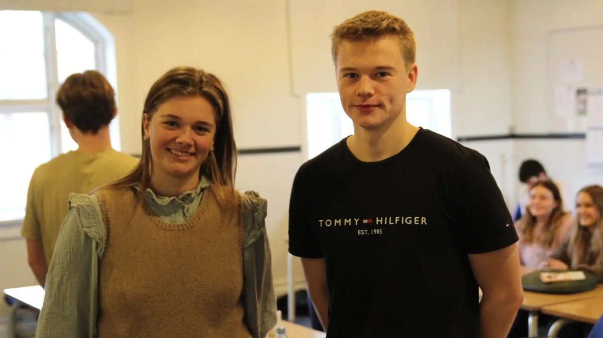 Kristence Milling (tv) håber at læse videre til dyrlæge. Emil Olsen overvejer om han efter endt EUX skal læse videre til produktionsleder og agrarøkonom eller fortsætte på universitetet som jordbrugsøkonom eller agronom. Begge bliver studenter og faglærte landmænd til sommer.