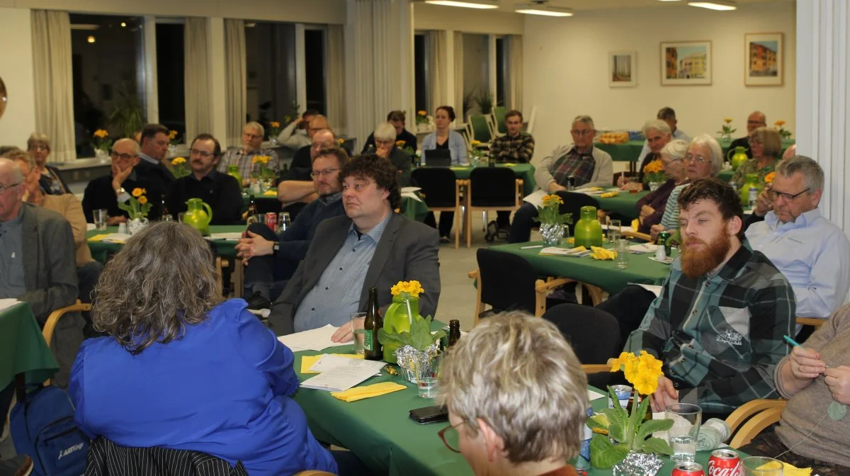 Omkring 60 var mødt op til årets generalforsamling i Fyns Familielandbrug. Fotos: Henriette Lemvig