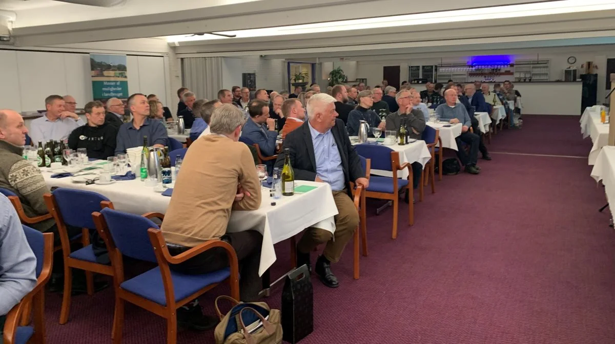 Omkring 100 bornholmske landmænd deltog i generalforsamlingen, der foregik på Hotel Balka Strand syd for Nexø. Foto: Jesper Hallgren