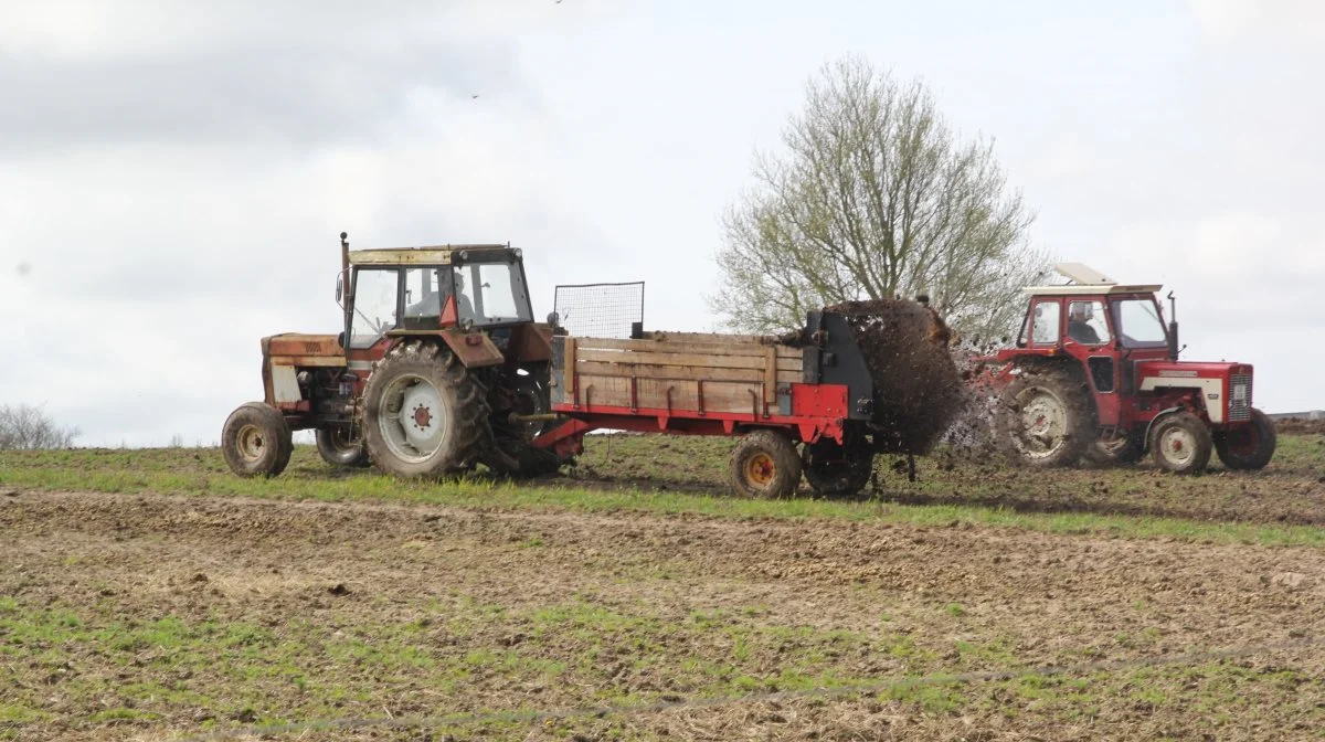 Motor- og veterantraktor klubben holdt årets første dag med kørsel af møg og pløjning hos Peder Hauggaard i Veflinge. Fotos: Henriette Lemvig