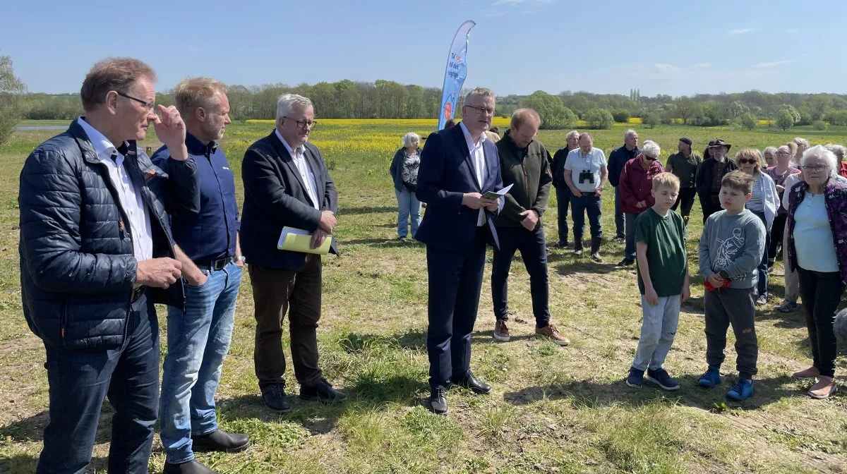 Fredag den 3. maj blev det nye naturområde indviet af minister for fødevarer, landbrug og fiskeri, Jacob Jensen. Borgmester i Assens Kommune, Søren Steen Andersen, og projektleder Jannik Seslef, Assens Kommune samt folketingsmedlem Erling Bonnesen var blandt tilhørerne.