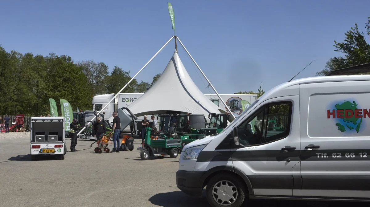 Leverandørerne af have-/park grej til det professionelle segment var rigt repræsenteret ved åbent hus-dagen.