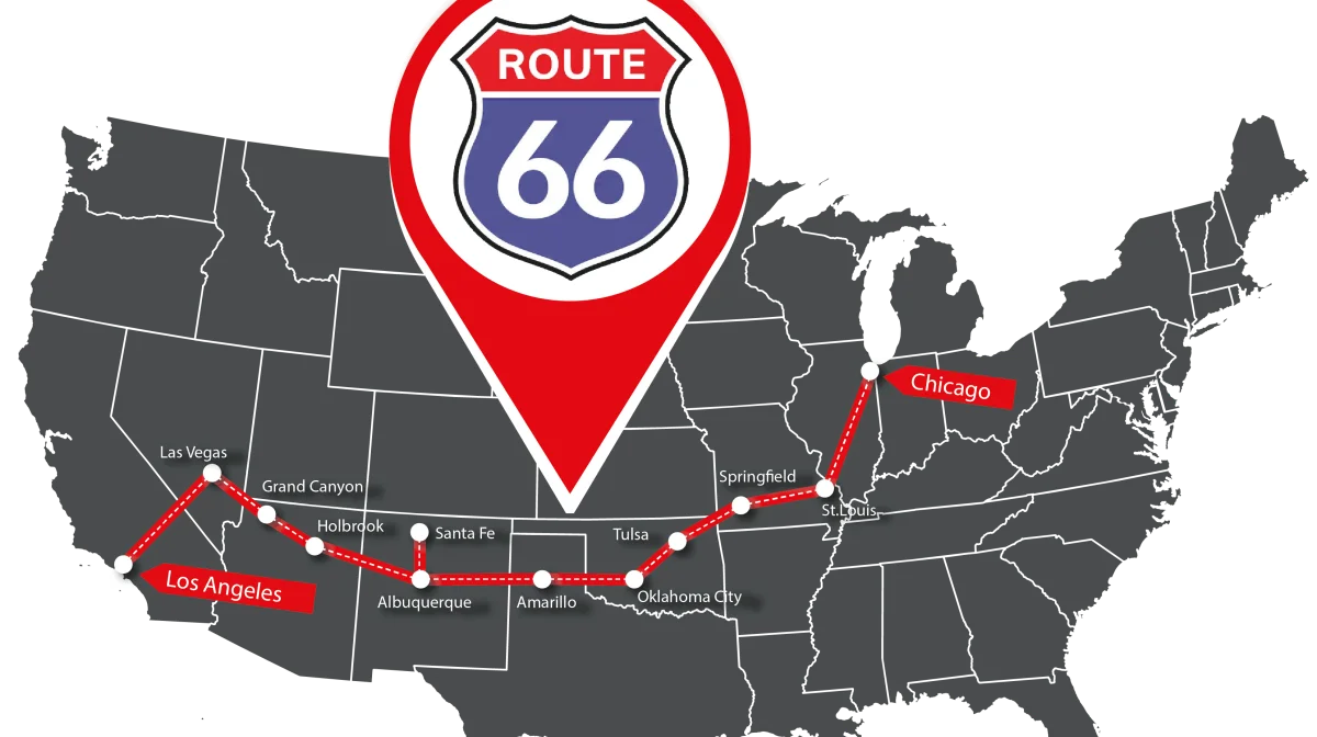 Den berømte Route 66 gennem USA er blevet genskabt og løber gennem flere af USA's store landbrugsstater. De kommende par uger kører Effektivt Landbrug hele ruten og snakker med landmænd undervejs.