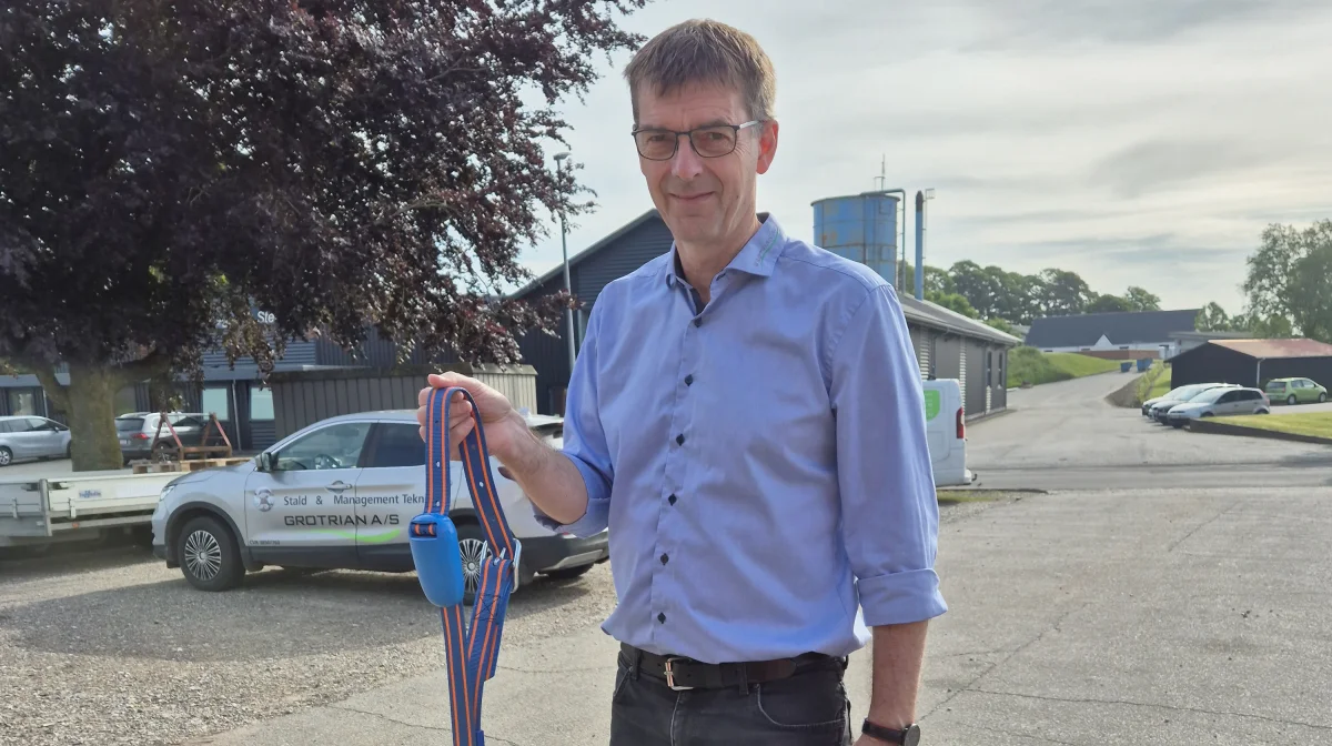 - Systemet opsamler selv data hver dag, hele tiden, og man kan derfor sige, at den kan lave en endags foderkontrol hver dag på koniveau, siger salgschef Jan Søgaard om Grotrians nye produkt til mælkeproducenterne. Fotos: Tenna Bang