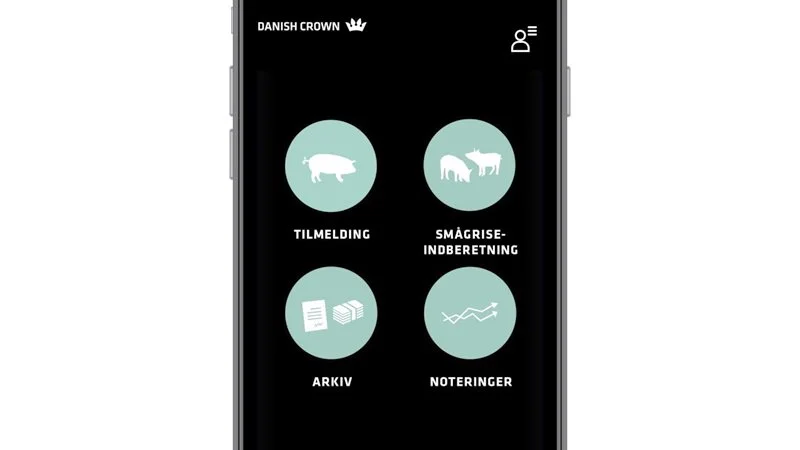 Tilmeldingsmodulet og indberetningsmodulet er nu placeret hver for sig i Danish Crowns Ejer-App. Foto: Danish Crown