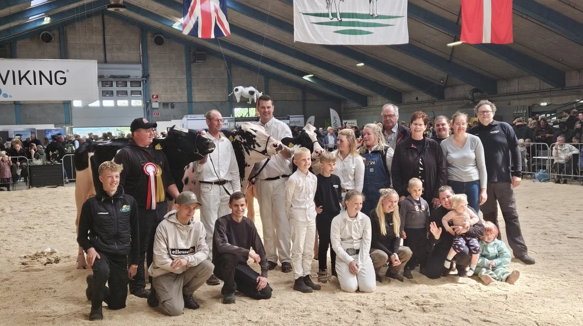 Bedste besætningsgruppe hos Holstein gik til gruppen fra Dueholm I/S, Skive, hvor hele familien og venner var med og bakke op. Foto: John Ankersen