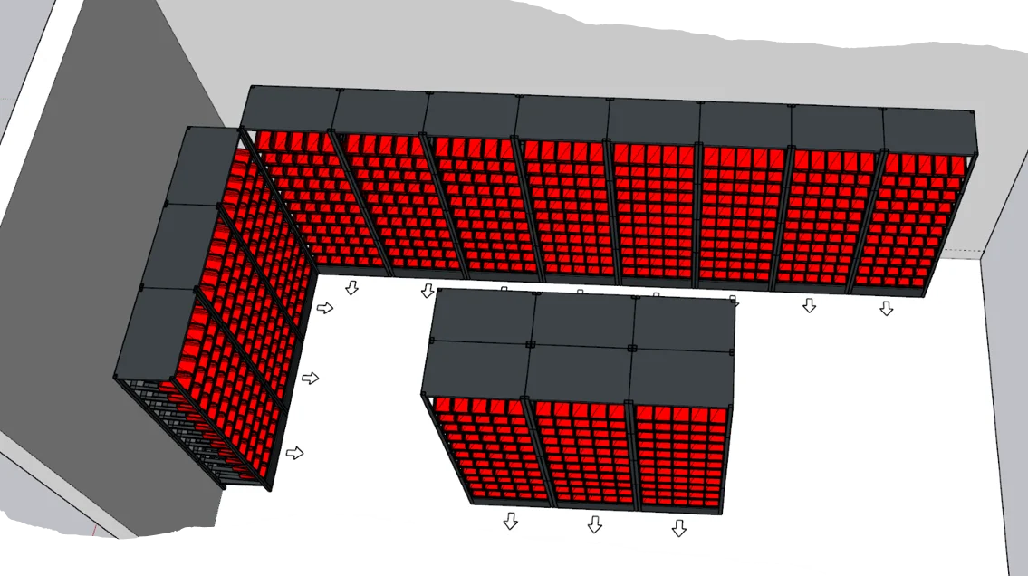 Et gammelt malerrum blev i samarbejde med Kramp omdannet til dedikeret lager til hydraulik-komponenterne hos Stenderup. Illustration: Kramp