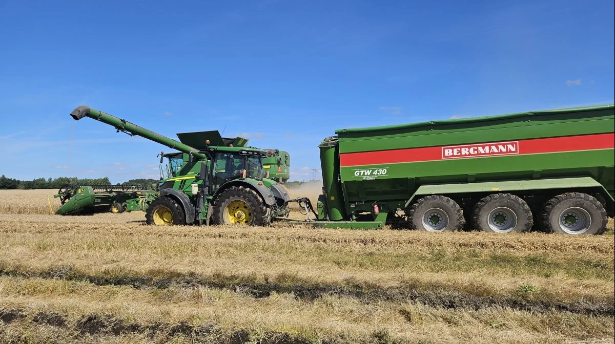 Mens bælterne holder mejetærskerne oppe, er der mange lumske steder for traktor og vogn. Fotos: Christian Carus