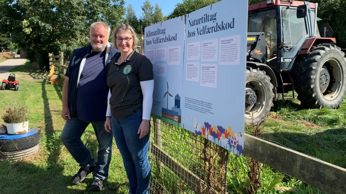 Torben Olsen og Karen Freiesleben står bag Velfærdskød på Møn, der igen i år er med til at markere Åbent Landbrug. Foto: Jesper Hallgren 