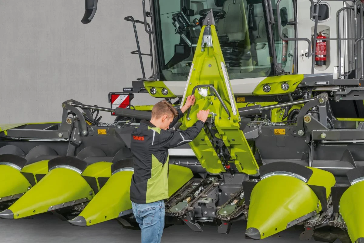 Claas fremhæver blandt andet let vedligeholdelsesadgang og simpel indstilling som fordele ved det nye Rovio-plukkebord. 