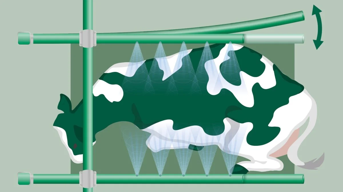 Danske Cow-Welfare blev tildelt én guldmedalje ud af fire for deres unikke Flex Air Stall-system, som nu kan levere frisk luft direkte i koens liggeområde og dermed give koen en effektiv afkøling, der hjælper med at forebygge varmestress. Pressefoto