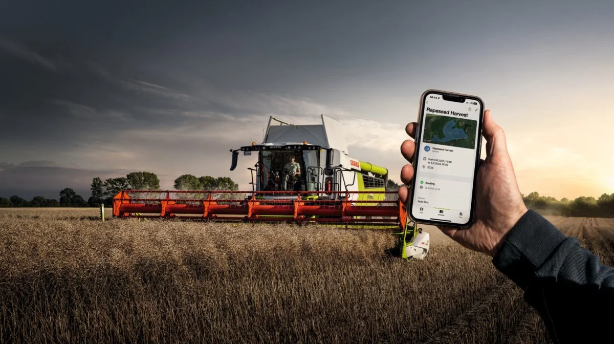 Alle Trion 740-modeller er konfigureret med Claas-connect ved levering, hvilket giver adgang til alle relevante maskindata – herunder dokumentation og kortlægning af udbyttedata, når udbytteregistrering vælges som tilvalg.