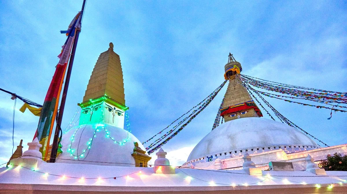 I Katmandu finder man disse buddhistiske stupaer. 