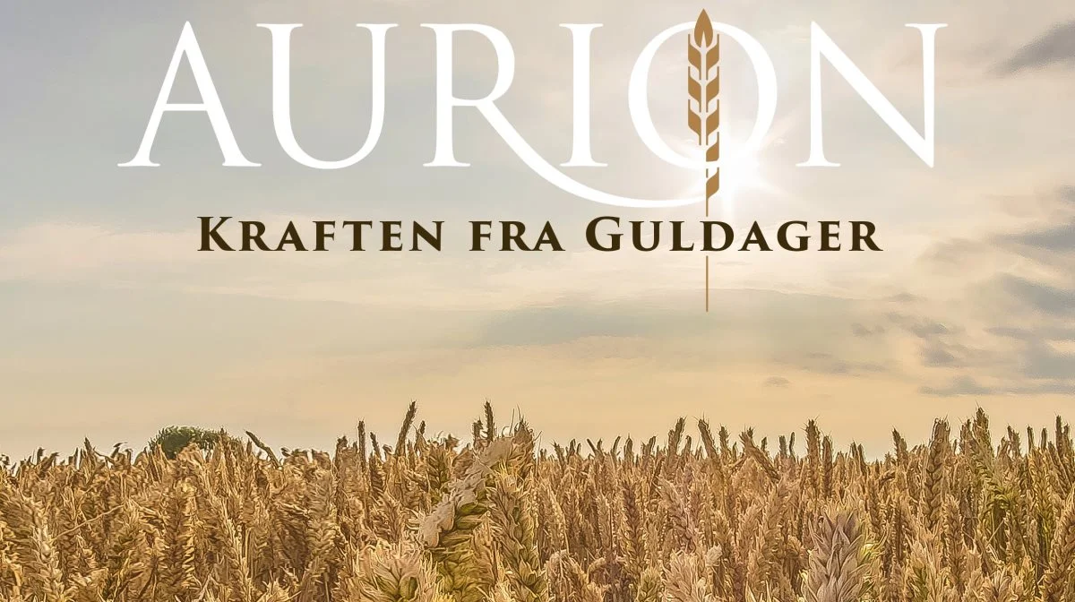 Forsiden til bogen om Aurion præges af det, som det hele handler om: korn. Foto: Turbine