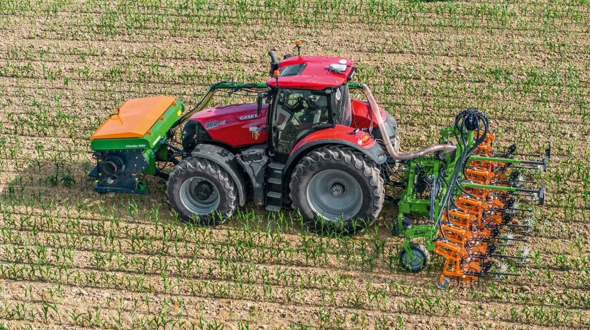 Radrenserne fra Schmotzer Hacktecknik leveres fremover i den kendte kombination af grøn og orange fra Amazone. Foto: Amazone  