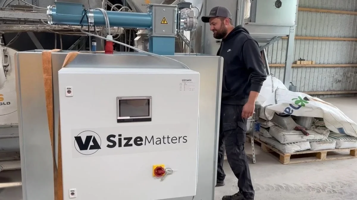 VA SizeMatters er en automatisk sigte, som kan hjælpe hjemmeblandere med at holde styr på foderets partikelstørrelse og dermed højne både mavesundhed og produktivitet. Foto: Vestjyllands Andel