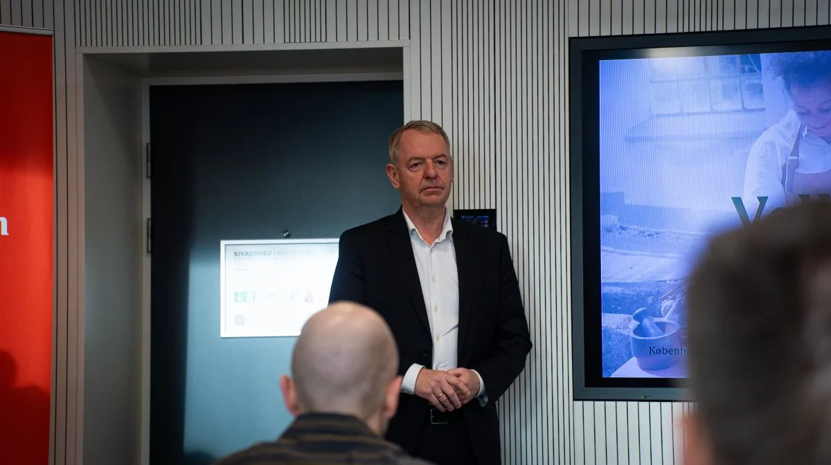 Niels Duedahl, adm. direktør i Danish Crown ved fremlæggelse af årsregnskabet 2023/24. Foto: Søren Nørgaard Jensen