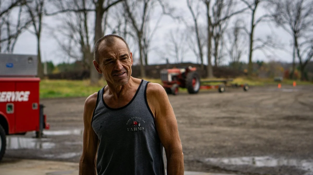 Tom Fliess Jr har overtaget gården fra sin far, Tom Fliess Sr. Foruden de mange maskiner driver han planteavl, hvor der dyrkes sojabønner og majs på 6.070 hektar.