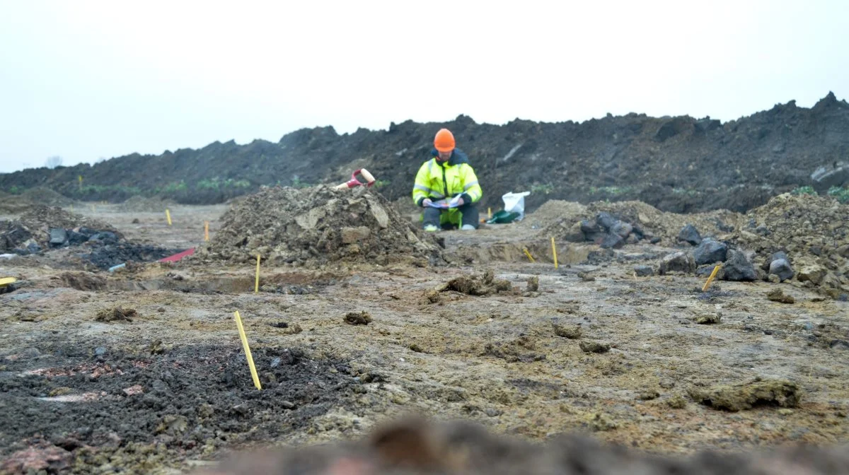 Det var under de arkærologiske undersøgelser, inden Femern-udgravningerne for alvor gik i gang, at Museum Lolland-Falster fandt potteskårene. Foto: Museum Lolland-Falster