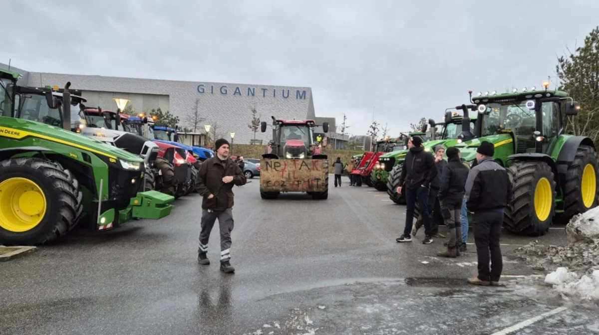 Gigantium lagde asfalt til mandagens demonstration.