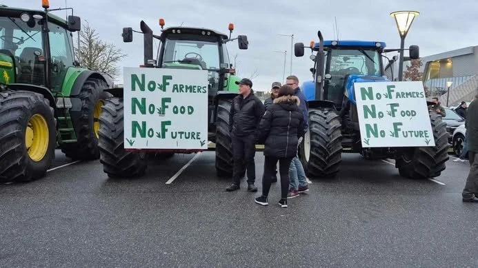 Demonstrationen var arrangeret bag navnet No Farmers, No Food, No Future.