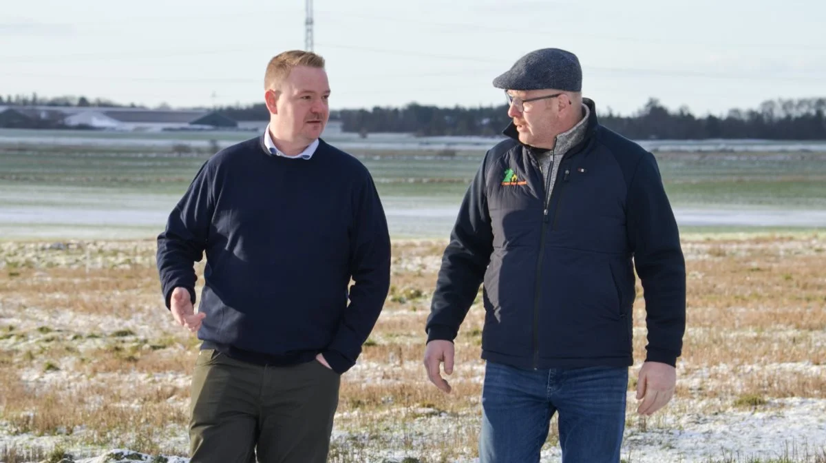 Nicolaj Siig (tv) bliver projektchef for biogasprojektet hos Grønt Han Herred A/S med ansættelse fra 1. februar 2025. Foto: Danish Agro