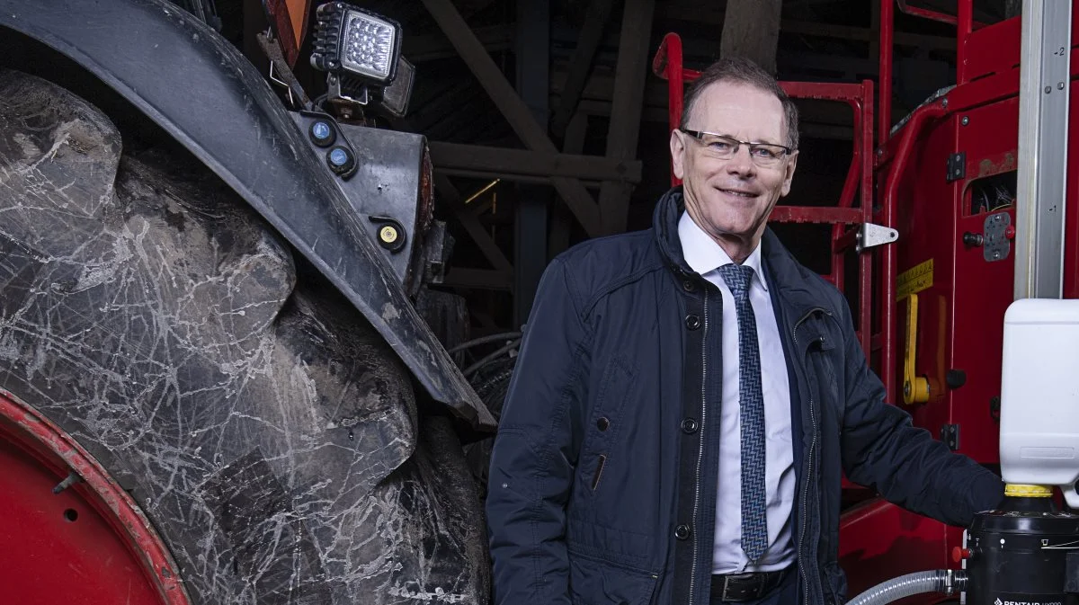 Erling Bonnesen informerer om den grønne trepartafdeling den 27. januar på Fuglegården i Ringe. Arkivfoto