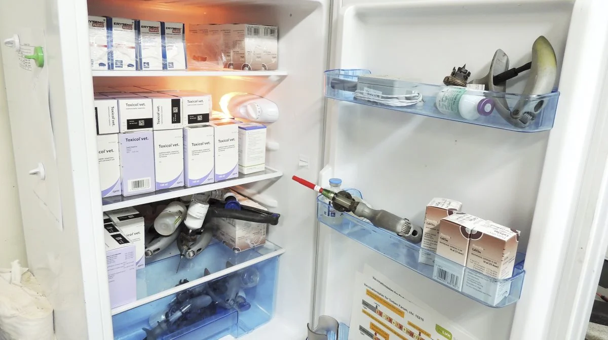 Brug af al medicin skal registreres, og så er det en god ide at holde rent og have orden i køleskabet, påpeger man hos Danvet. Arkivfoto