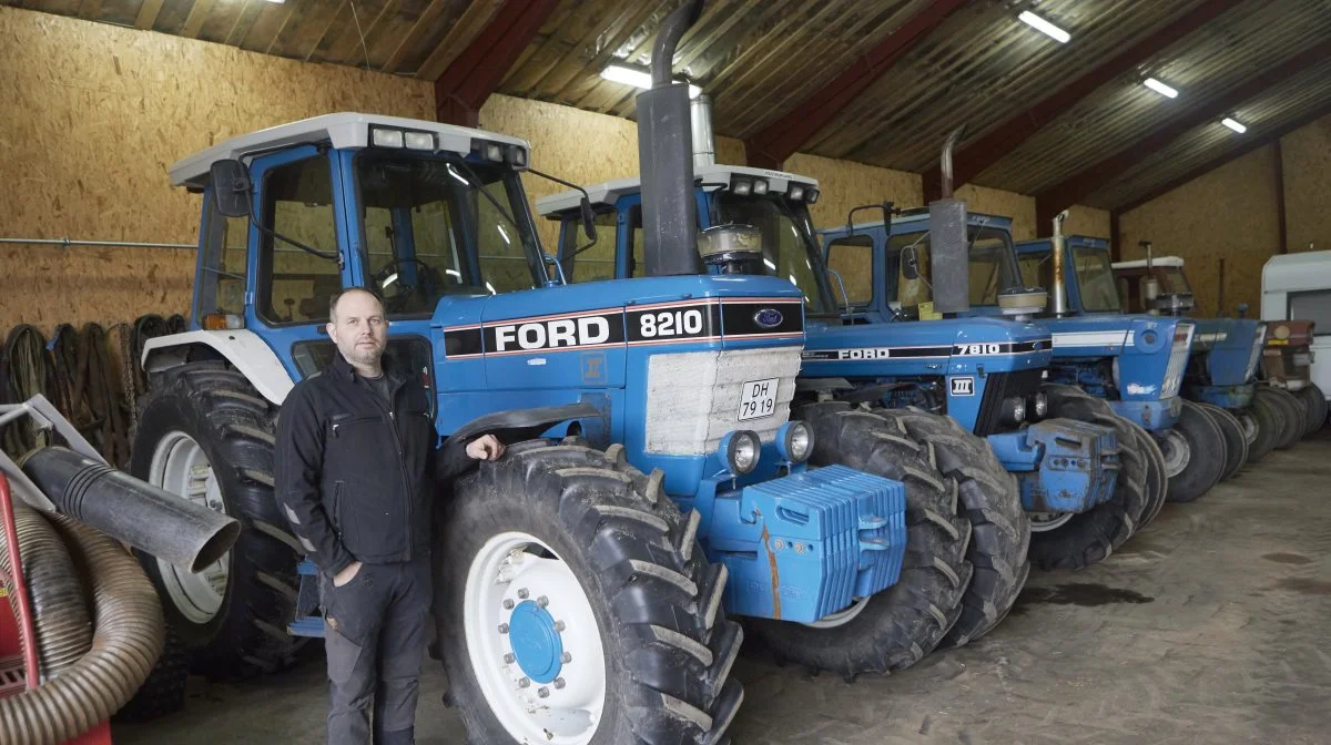 Maskinhandler Ole Zachariassens hobby er en særlig passion for de større modeller af yngre klassikere indenfor Volvo BM og Ford traktorer. 